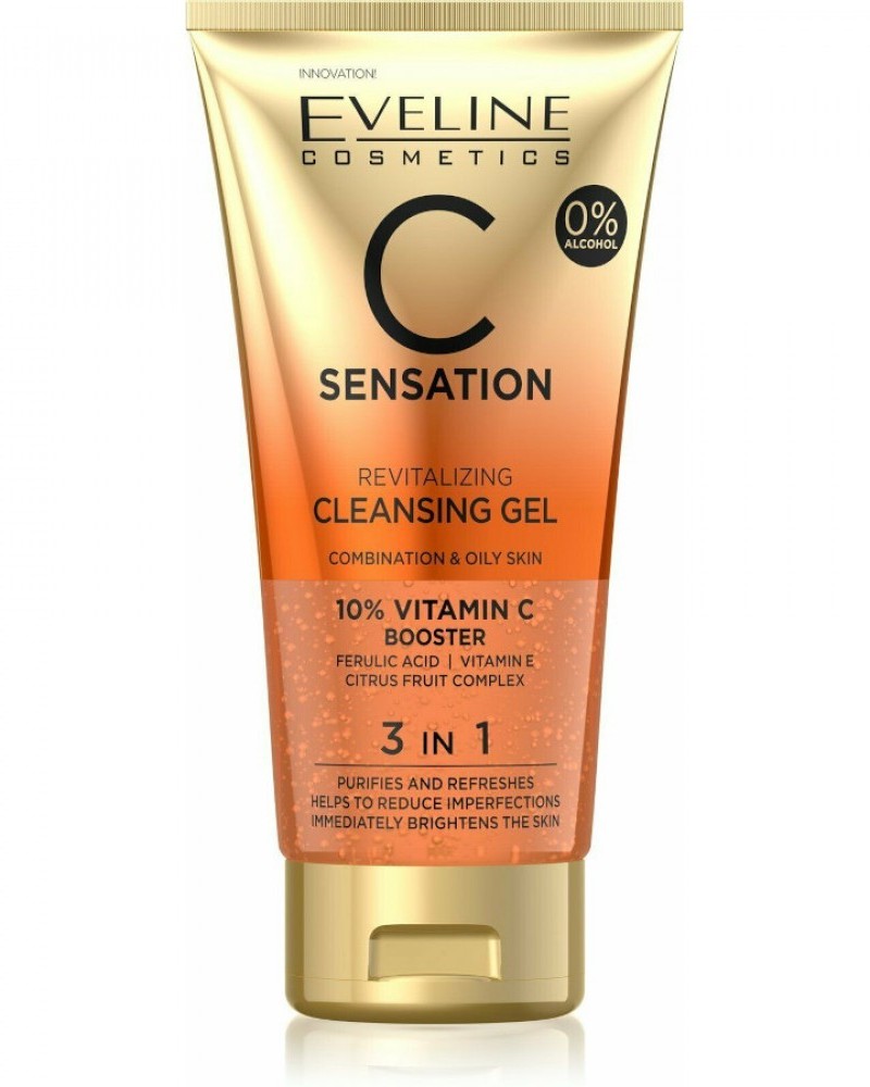 EVELINE Vitamin C Sensation Revitalising Cleansing Gel 3in1 150ml