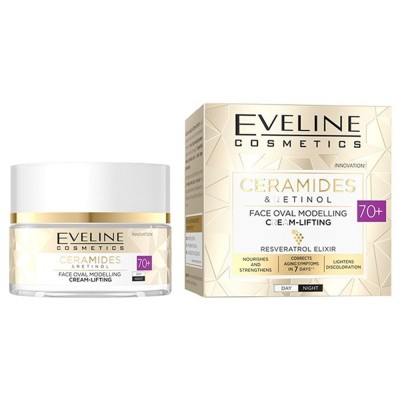 Eveline Ceramides & Retinol Face Oval Modeling Lifting Cream Day & Night 70+ (50ml) Eveline Ceramides & Retinol Face Oval Modeling Lifting Cream Day & Night 70+ (50ml)