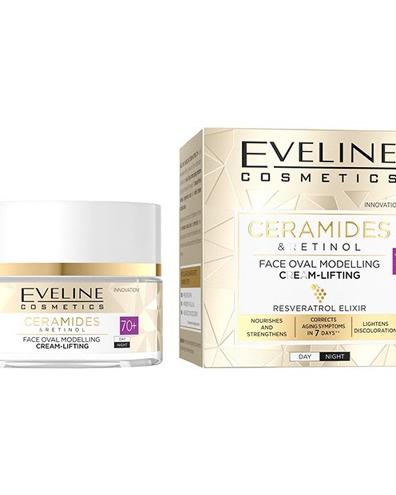 Eveline Ceramides & Retinol Face Oval Modeling Lifting Cream Day & Night 70+ (50ml)