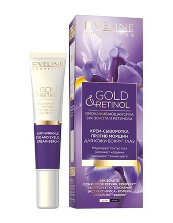EVELINE Gold & Retinol Anti-wrinkle Eye and Eyelid Cream-Serum (20ml)