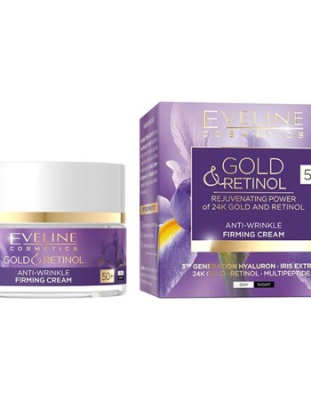 Eveline Gold & Retinol Anti-wrinkle Firming Day & Night Face Cream 50+ (50ml)